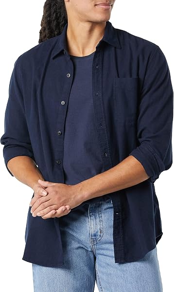 Amazon Essentials Men's Long-Sleeved Flannel Shirt