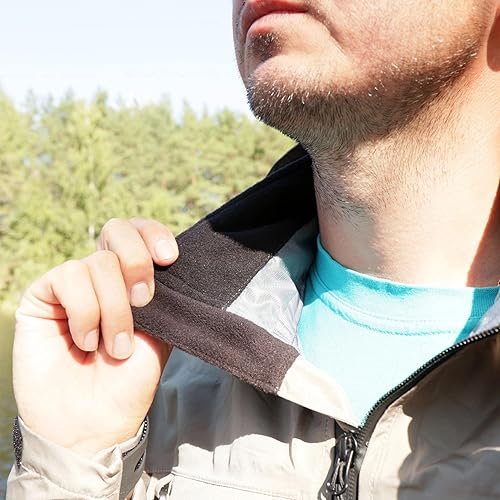 Miniatura 7 de Kylebooker Chaqueta de vadeo de pesca con mosca, actividades al aire libre, chaquetas impermeables para hombres y mujeres