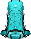 60L hiking and camping backpack with rain cover, water resistant backpack, climbing bag for men and women