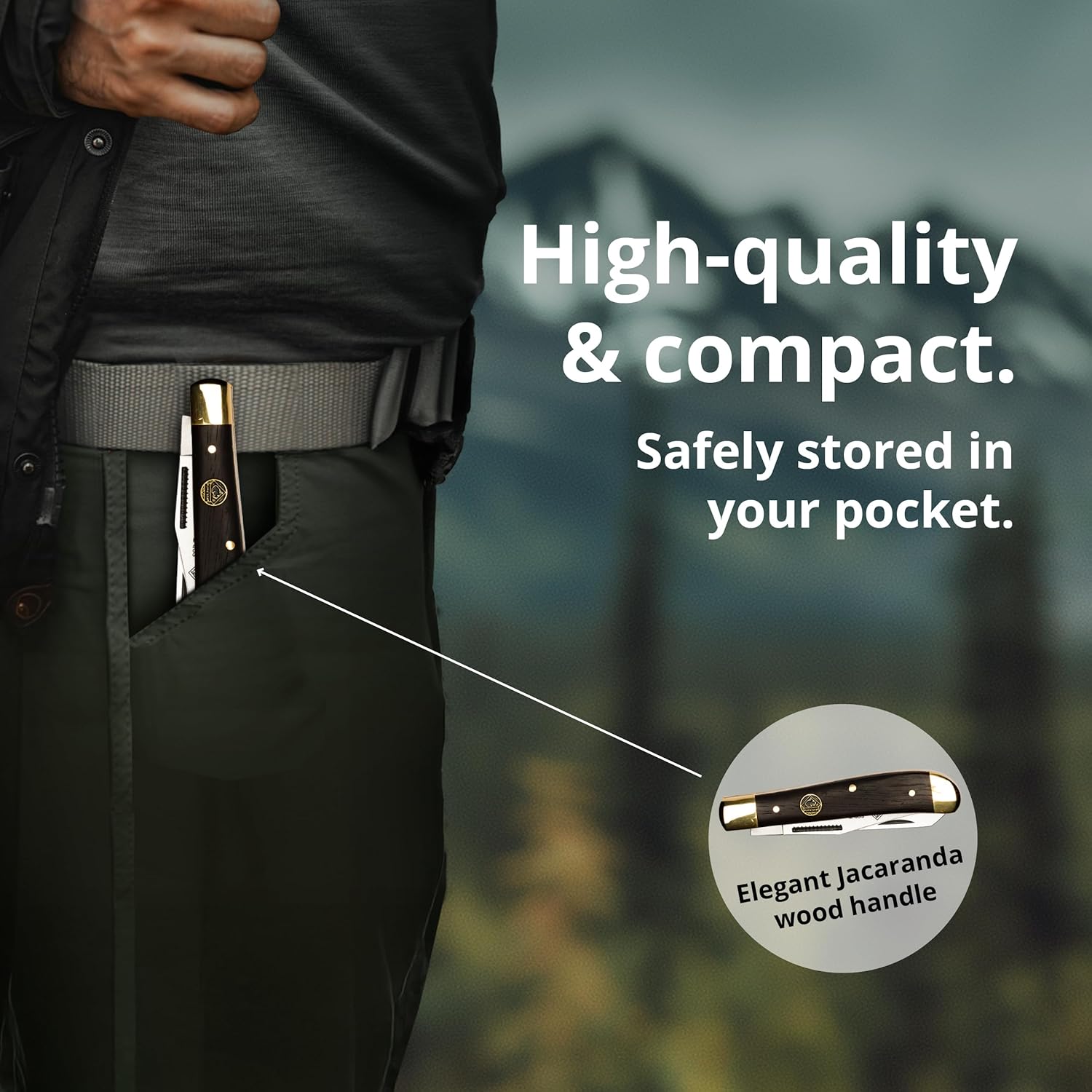 PUMA SGB Trapper Jacaranda Wood Folding Pocket Knife