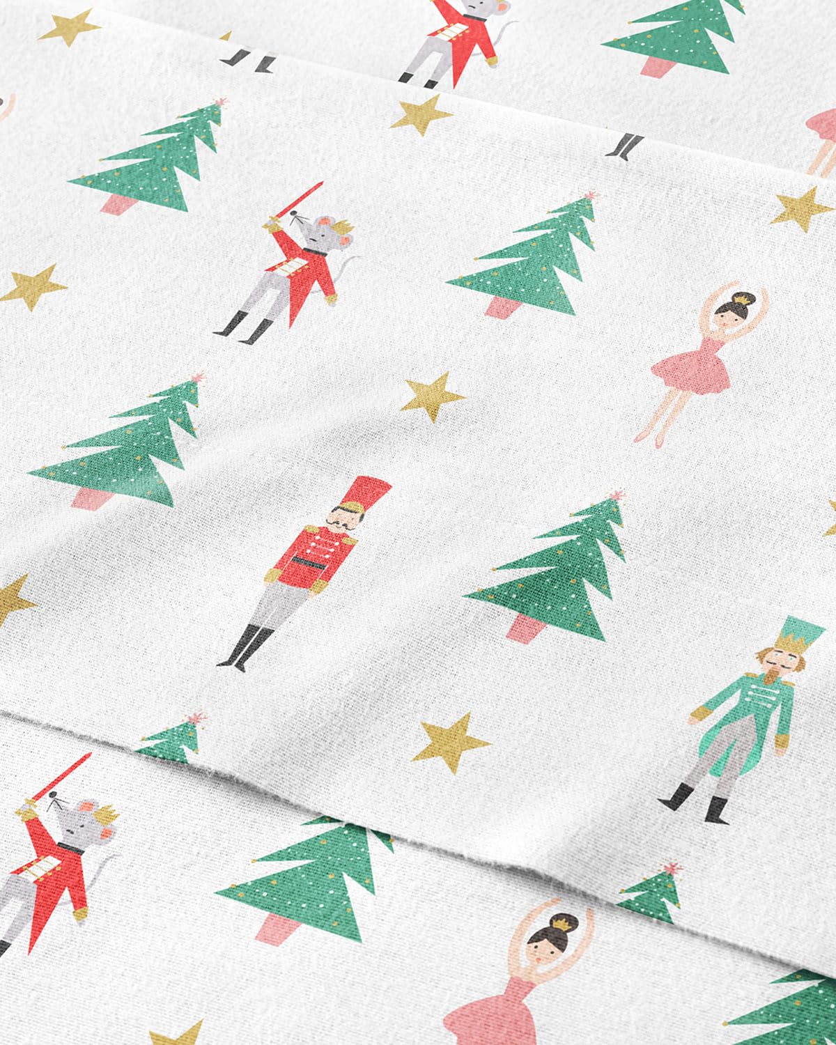 Flannel Christmas Sheets - 100 Cotton Flannel Sheet Set - Queen Size - Soft Cozy - Thick Warm