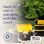 HOMZ 2-Pack Des bacs de stockage en plastique résistant avec des lids, 27 Gallon, noir/jaune - Boîtes à contenants empilables pour l'organisation de la maison, du grenier et du garage