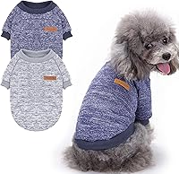 Vista 24 de Suéter clásico de punto para perro Idepet, abrigo de vellón suave, suéter para perro cálido y grueso, para invierno, prenda para perros y gatos
