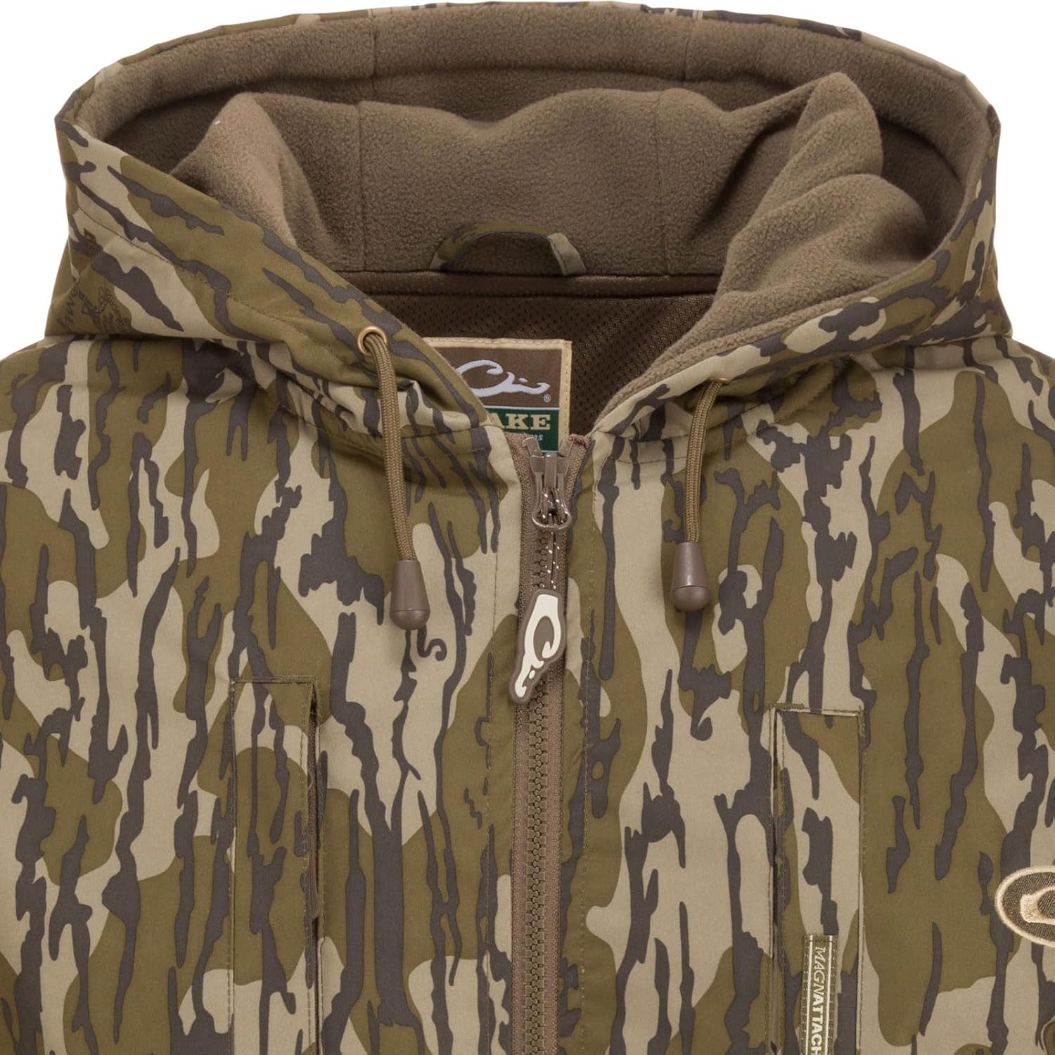 Drake Waterfowl Men's MST Waterproof Full Zip Hunting Warm Fleece Lined Hooded Jacket with 2 Chest Pockets & 2 Hip Pockets - Image 3