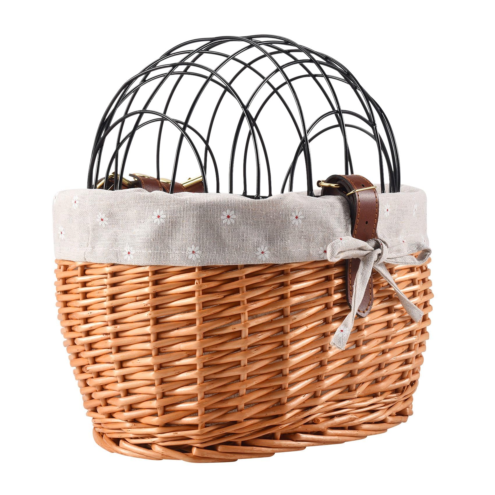 Nagoyuki Gatto Cane Bicicletta Anteriore Manubrio Cestino Animali Domestici Tessuto Mano Wicker Bici Da Strada Cestino Pet Gatto Cane Del