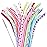JANYUN 30 Pieces Reusable Plastic Straws BPA-Free 9 Colorful Printing Hard Platic Stripe Drinking Straw for Mason Jar Tumbler Family or Party Use Cleaning Brush Included(Random Pattern) (Bent)