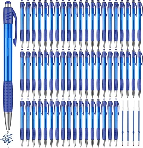 Cholemy Paquete de 64 bolígrafos de tinta de gel retráctiles con tinta de repuesto de punta fina de 0.028 in, bolígrafos de tinta de gel de