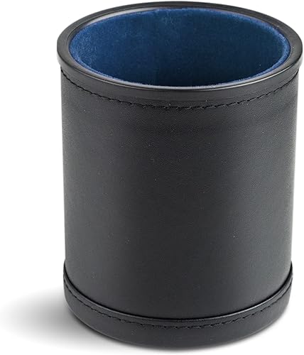 Miniatura 10 de Taza pequeña y silenciosa de cuero sintético con forro de fieltro para Yahtzee, DND, Backgammon, Farkle, Poker (rosa rosa)