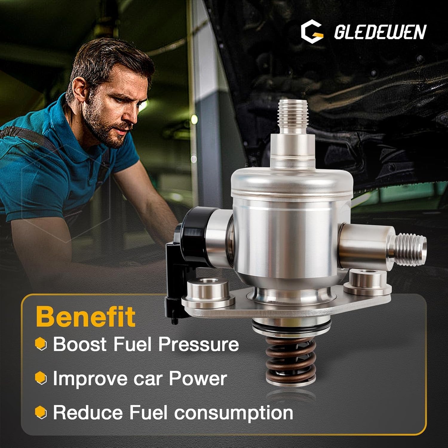 12641740 High Pressure Fuel Pump Fit for Chevy Camaro Caprice Colorado Traverse Equinox Impala, Buick Lacrosse Enclave Allure, Cadillac ATS CTS SRX XTS, GMC Canyon Terrain Pressure Fuel Pump Kit