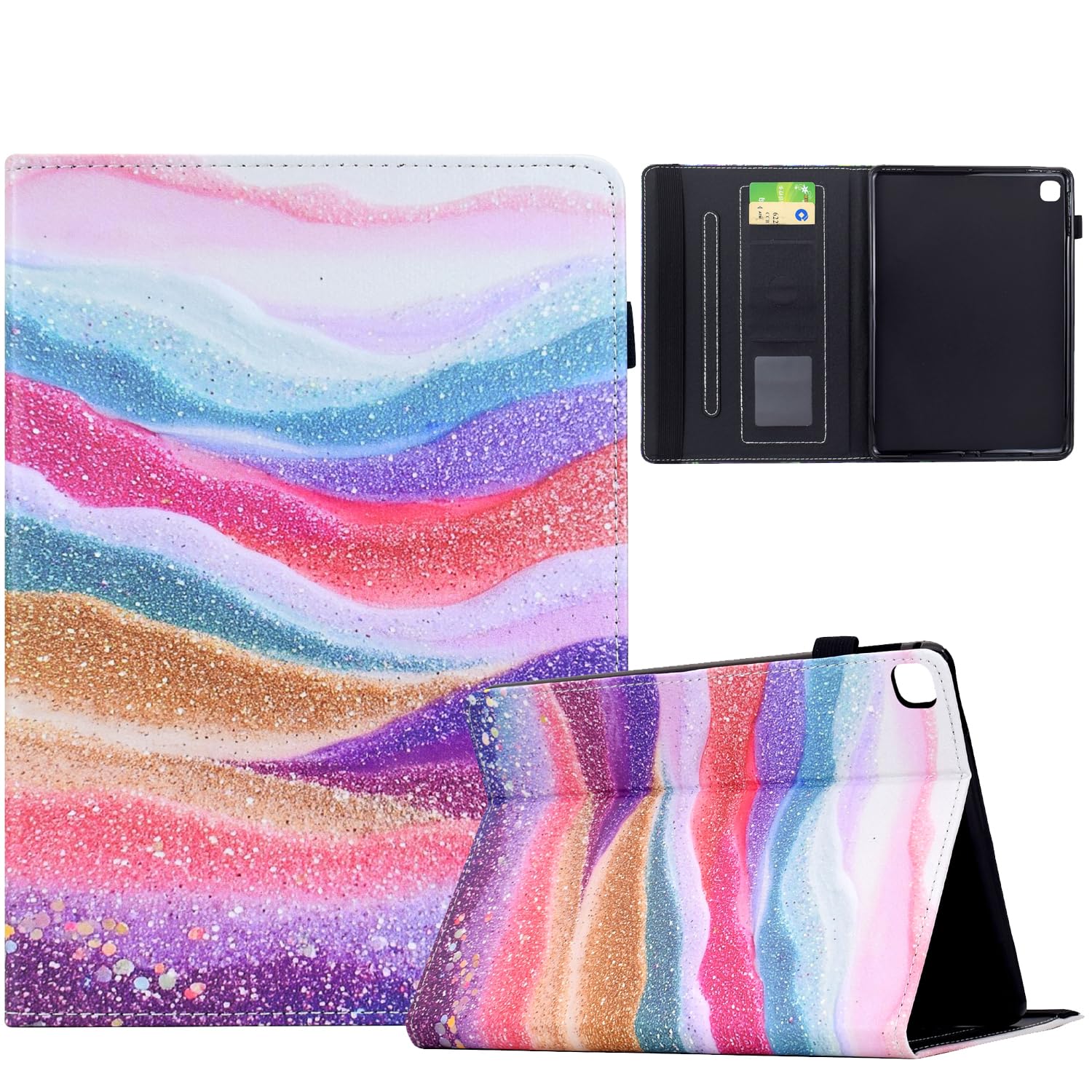 Case for Samsung Galaxy Tab S6 Lite 10.4 Inch 2022/2020, Protective Cover Case with Stand Function for Samsung Galaxy Tab S6 Lite (SM-P610/P613/P615/P619), Colourful Sand