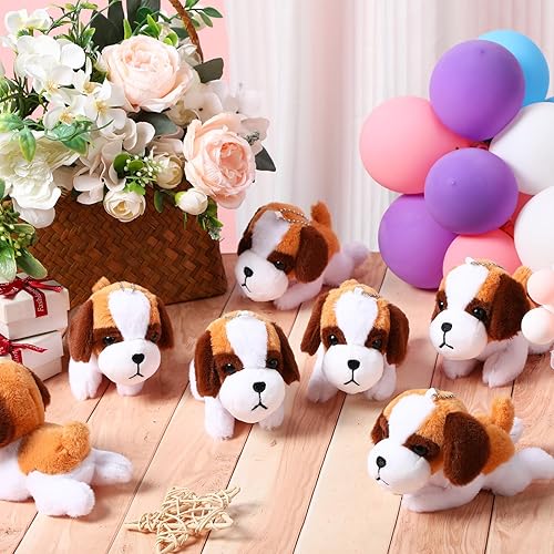 Miniatura 4 de Sumind 9 piezas de peluche de 4 pulgadas y 5 pulgadas para perros pequeños, animales de peluche a granel, lindos juguetes de peluche para niños,