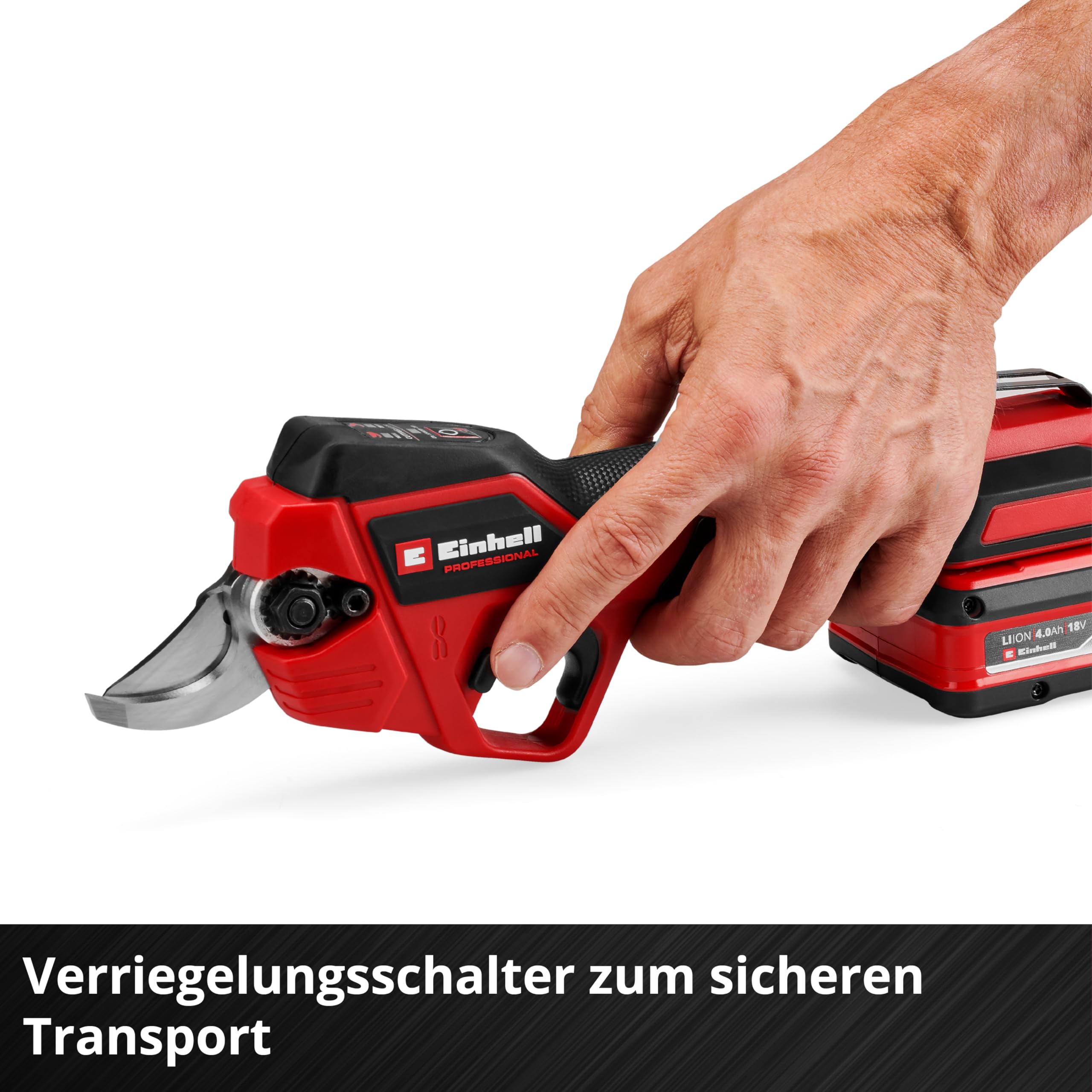 Einhell Professional Akku-Astschere GP-LS 18/28 Li BL-Solo Power X-Change (18 V, einstellbare Schnittkapazität, bis 28 mm Aststärke, Bypass-Klingen, Gürtelclip, ohne Akku)