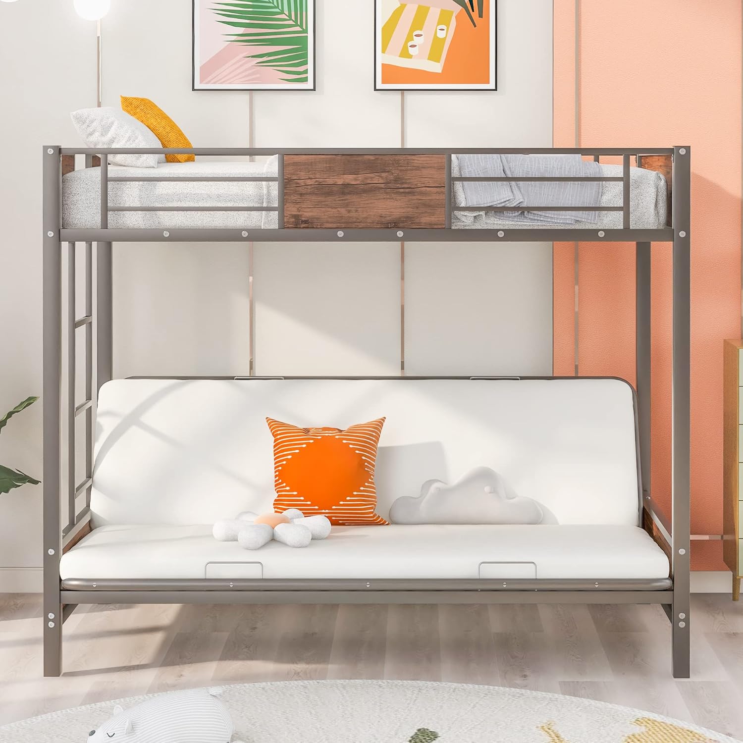 Harper & Bright Designs TwinOverFuton Convertible Couch