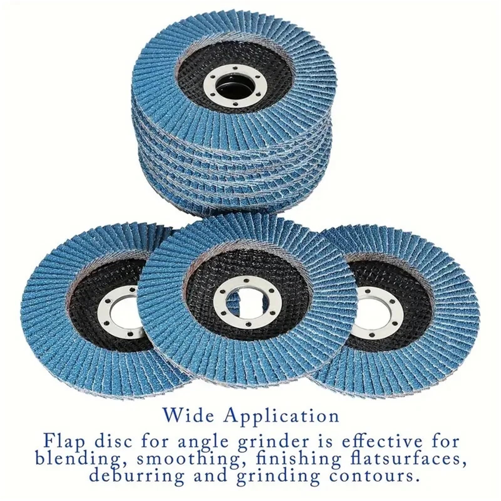 Disco da 125 mm, grana 40/60/80/120 | Mola Dischi lamellari for levigatura in metallo Lama for smerigliatrice angolare(120 Grit,10PCS_125MM)