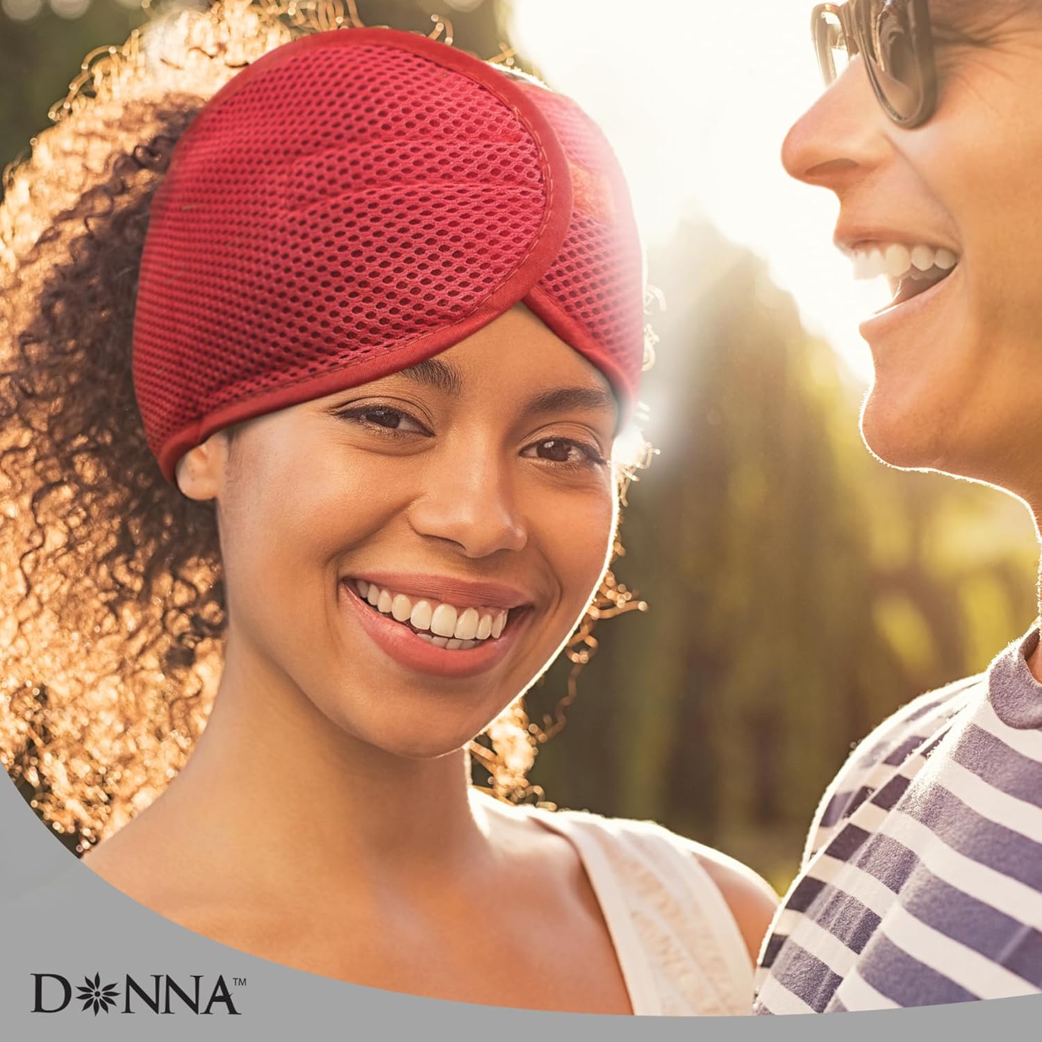 DONNA Deluxe Foam Velcro Headband, Silk Hair Wraps for Face Wash, Makeup and Hair Accessories BLACK