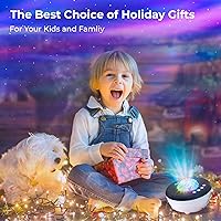 Vista 6 de ACACIA Proyector de galaxia con 21 efectos de luz, proyector de estrellas de luz de galaxia con ruido blanco y altavoz Bluetooth integrado