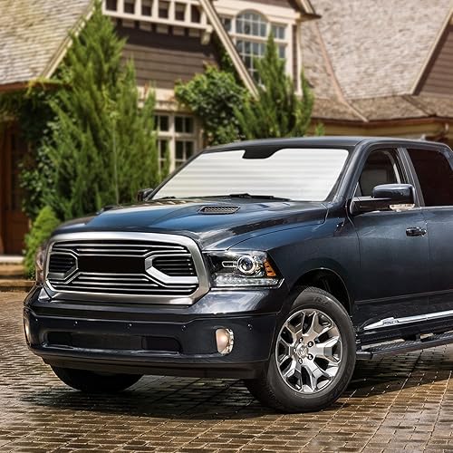 Miniatura 7 de RT-TCZ Parasol para parabrisas RAM, parasol delantero para Dodge RAM 1500 2500 3500 2018 2019 2020 2021 2022 2023