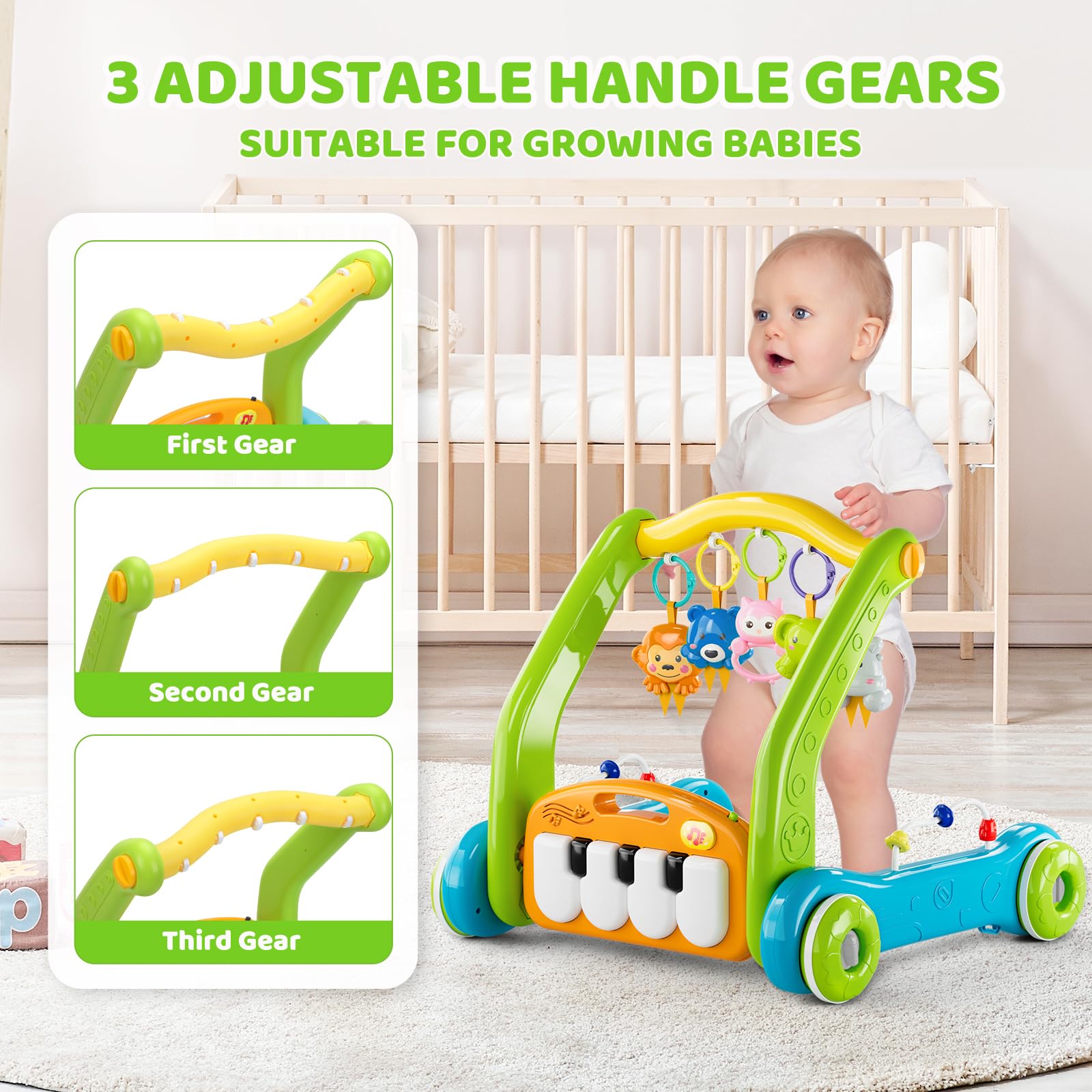 Amazon.com : 4-in-1 Baby Gym Play Mat with Learning Walker, Tummy
