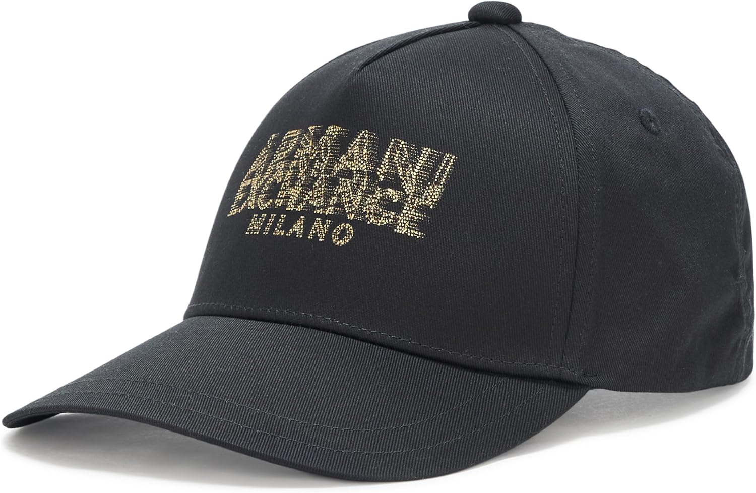 Armani Exchange Men's Milano Black & Gold Baseball Hat, Black, One Size