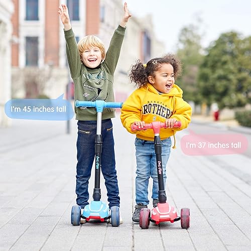 Miniatura 6 de LOL-FUN Toddler Scooter for Kids Ages 3-12 Years Old Boy Girl with 3 Wheel LED Lights, Extra-Wide Childrens Foldable Kick Scooter Kids Ages 3-5 with