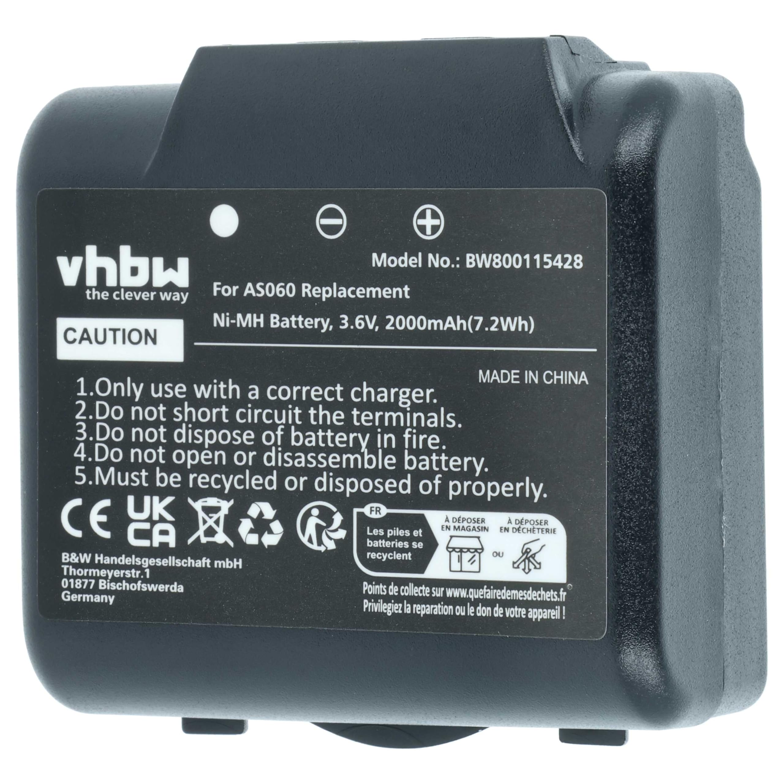 Bateria do IMET M550 Ares M550S Thor BE5500 BE3600 2000mAh 3,6V NiMH Nero