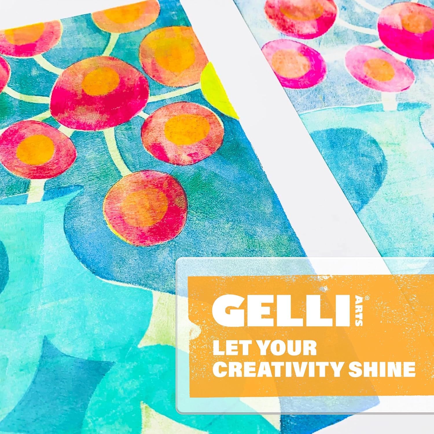 Plaque Ronde d'impression Gelli Arts - 20,3 cm, Acrylique, Transparent, 4-inch