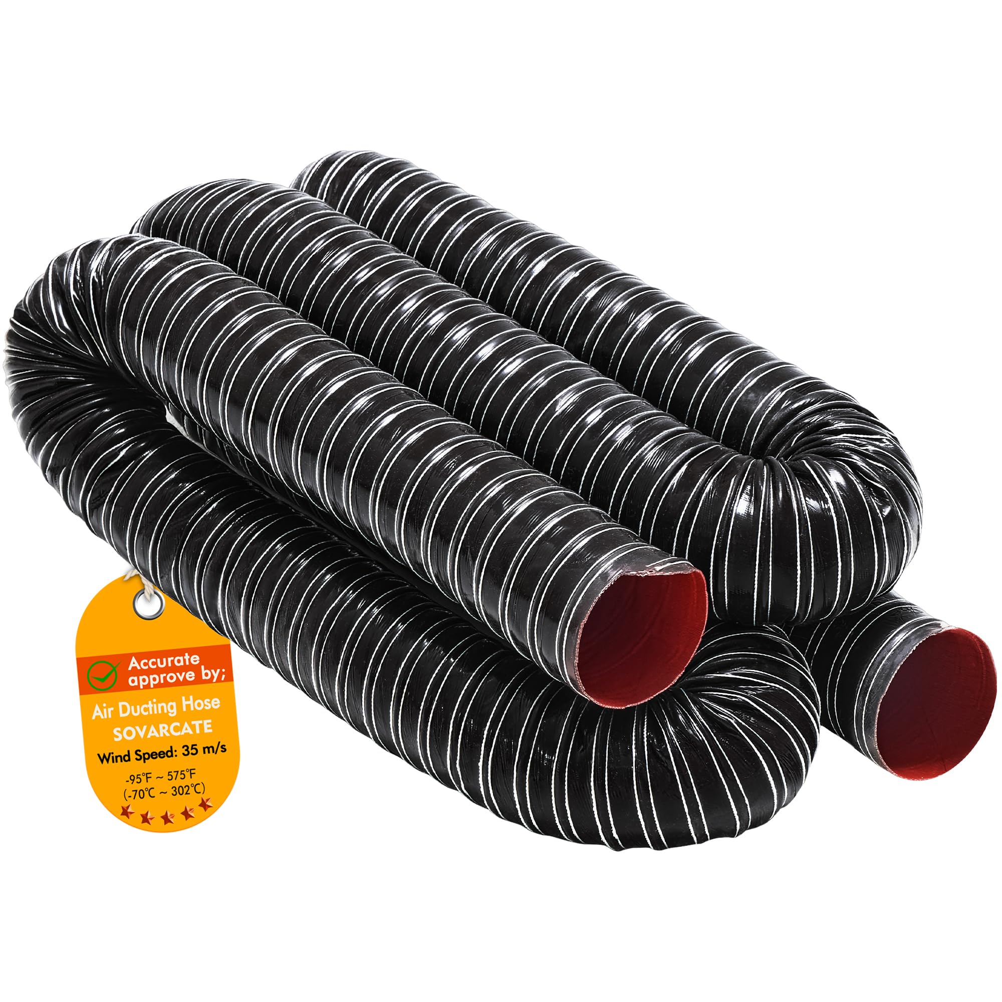 Tuyau flexible en silicone noir 51 mm de 4 mètres pour transfert de fluides industriels