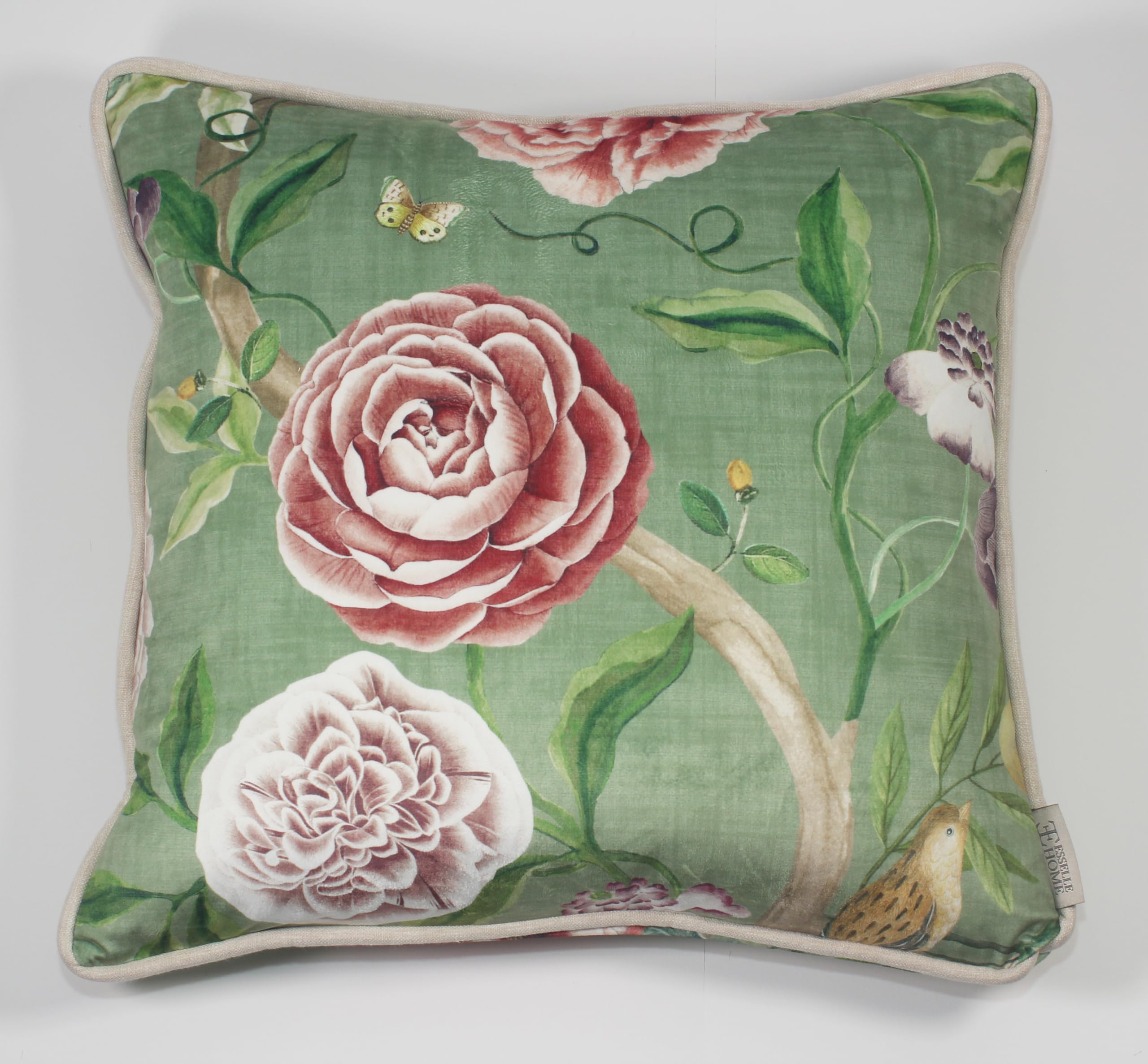 Esselle Home Chinoiserie Garden Spring Green Cushion