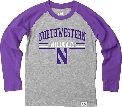 Miniatura 42 de Wes and Willy NCAA playera raglán de manga larga para niños