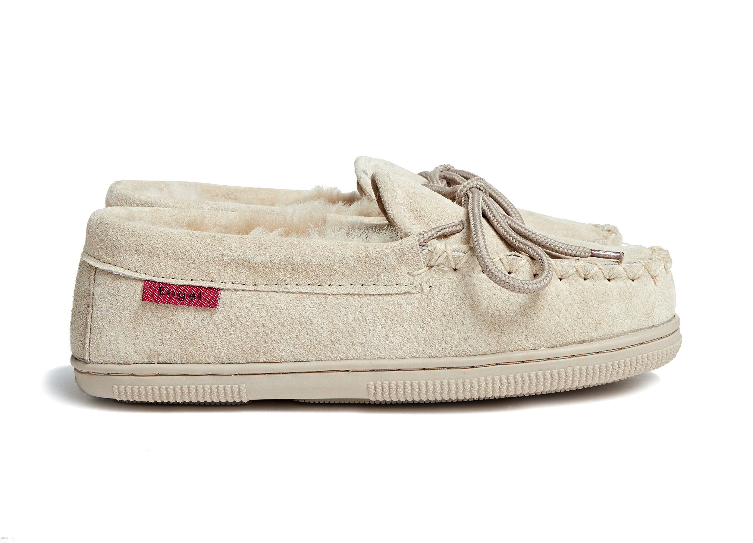 Reissner Lammfelle | Engel Hausschuhe ELBA | Mokassins | Veloursleder | Innenfutter echtes Merino Lammfell aus Australien