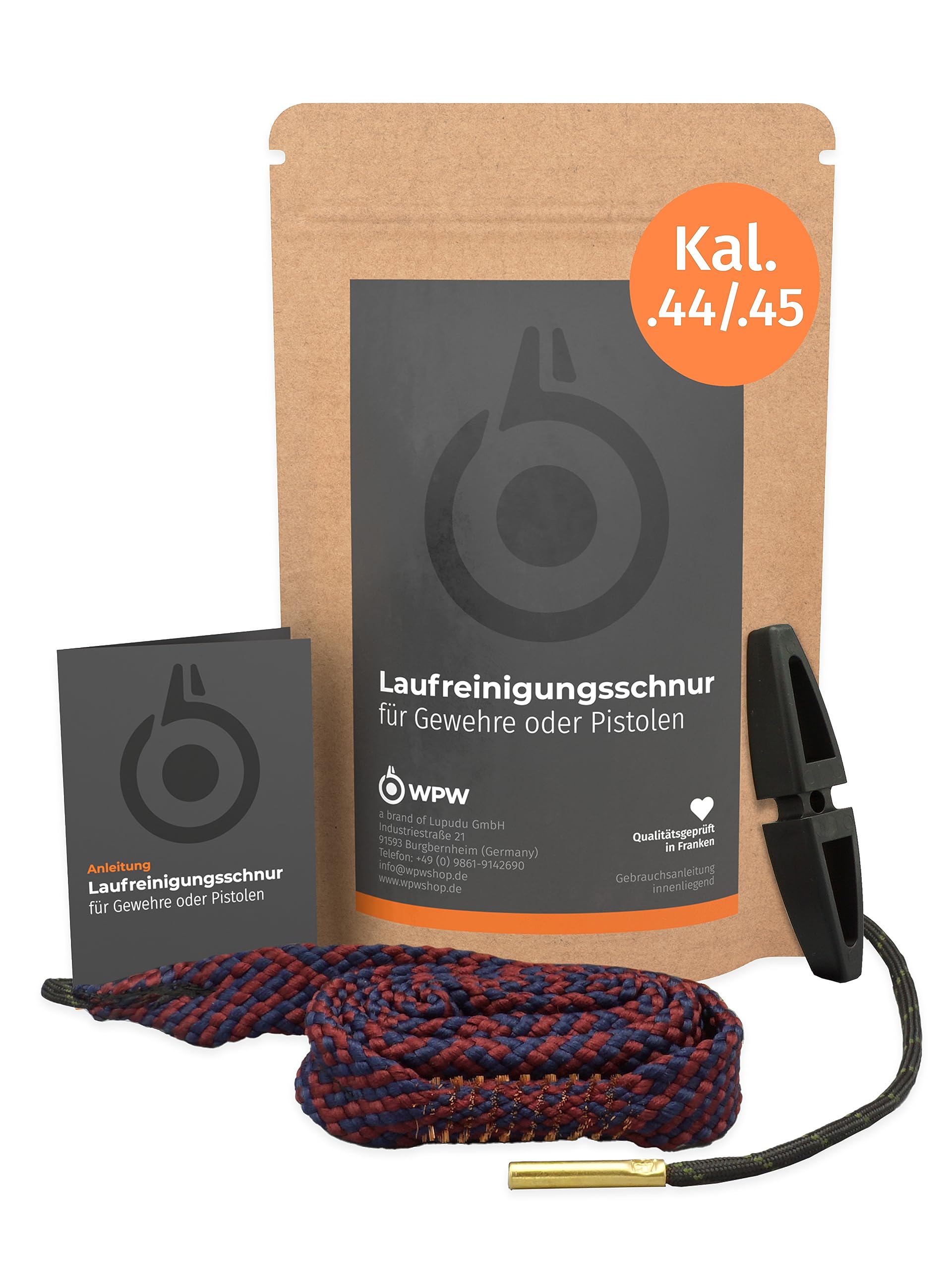 WPW Laufreinigungsschnur für Gewehre als Waffenreinigungsset & Laufreiniger, Kaliber .458, Kaliber .45-70, Kaliber .450, Kaliber .444 Marlin, Büchsen & Langwaffen
