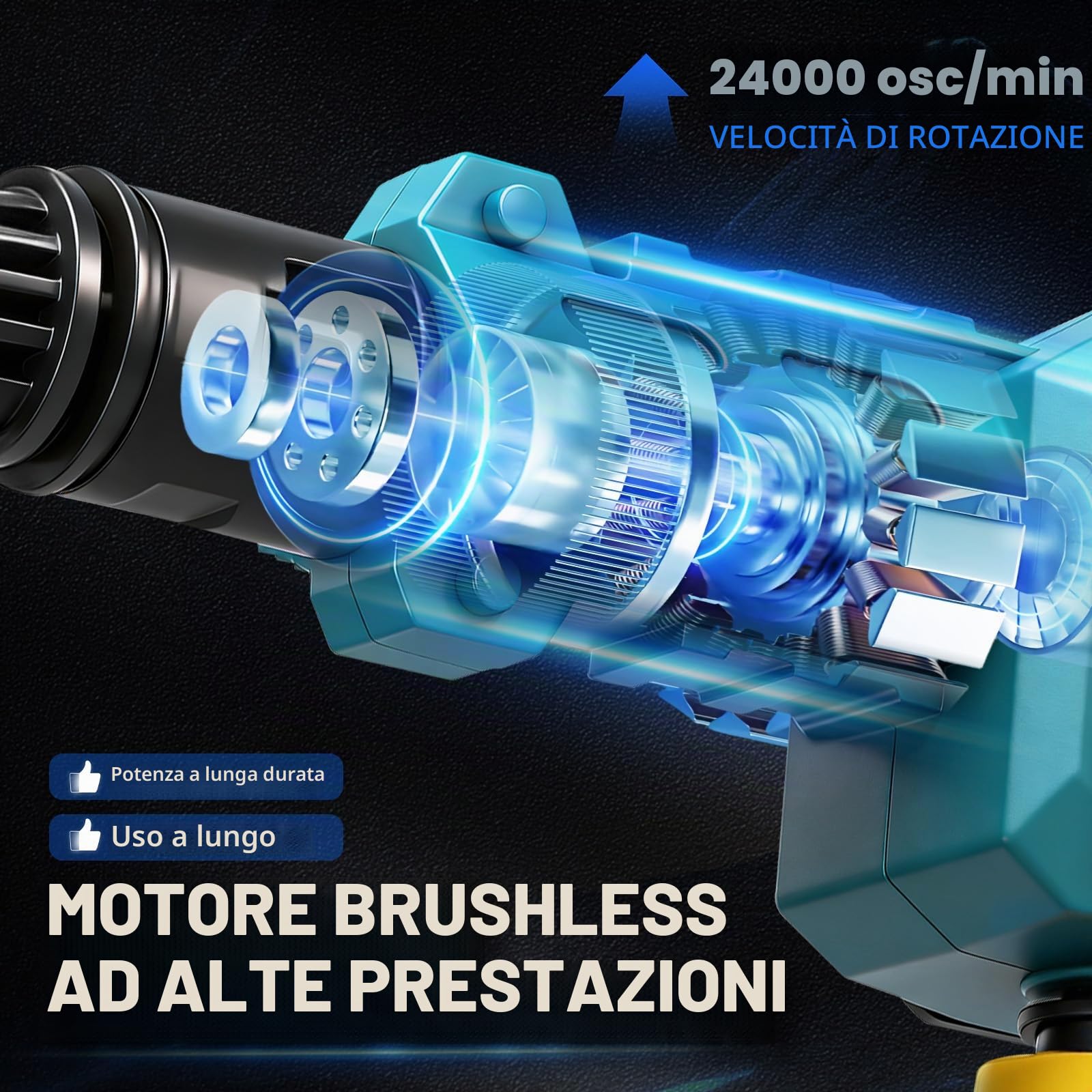 Idropulitrice a Batteria per Auto, 80 bar, Pistola Ad Alta Pressione Senza Fili con ugello regolabile 6 in 1, Regolazione a tre stadi Autolavaggio per Casa, Prato, Giardino, Recinzione (due batterie)
