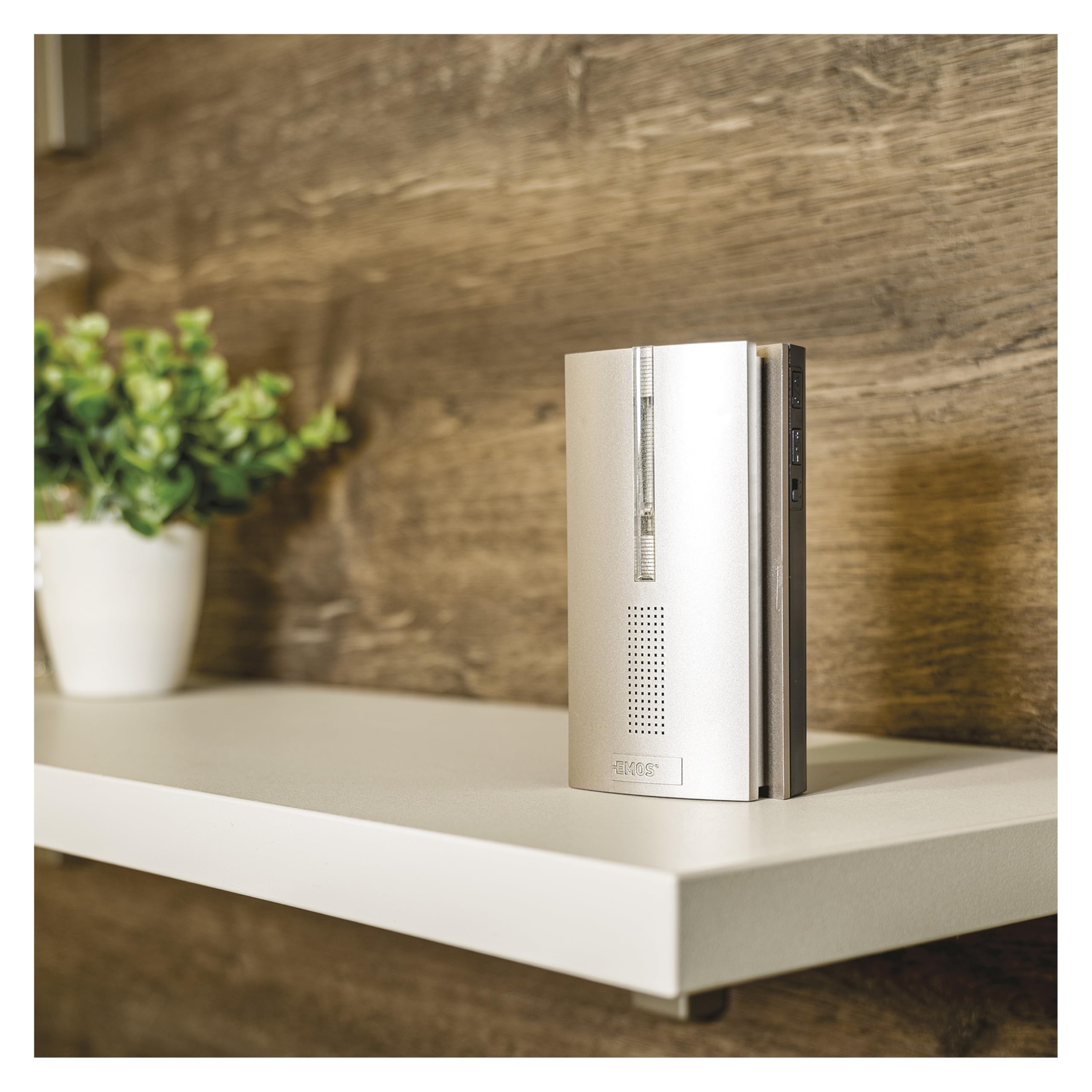 EMOS P5760 Draadloze deurbel/draadloze belset met repeater-onbeperkt bereik en USB-uitgang/5-traps volume tot 85 dB/led-display/16 melodieën/ geheugenfunctie