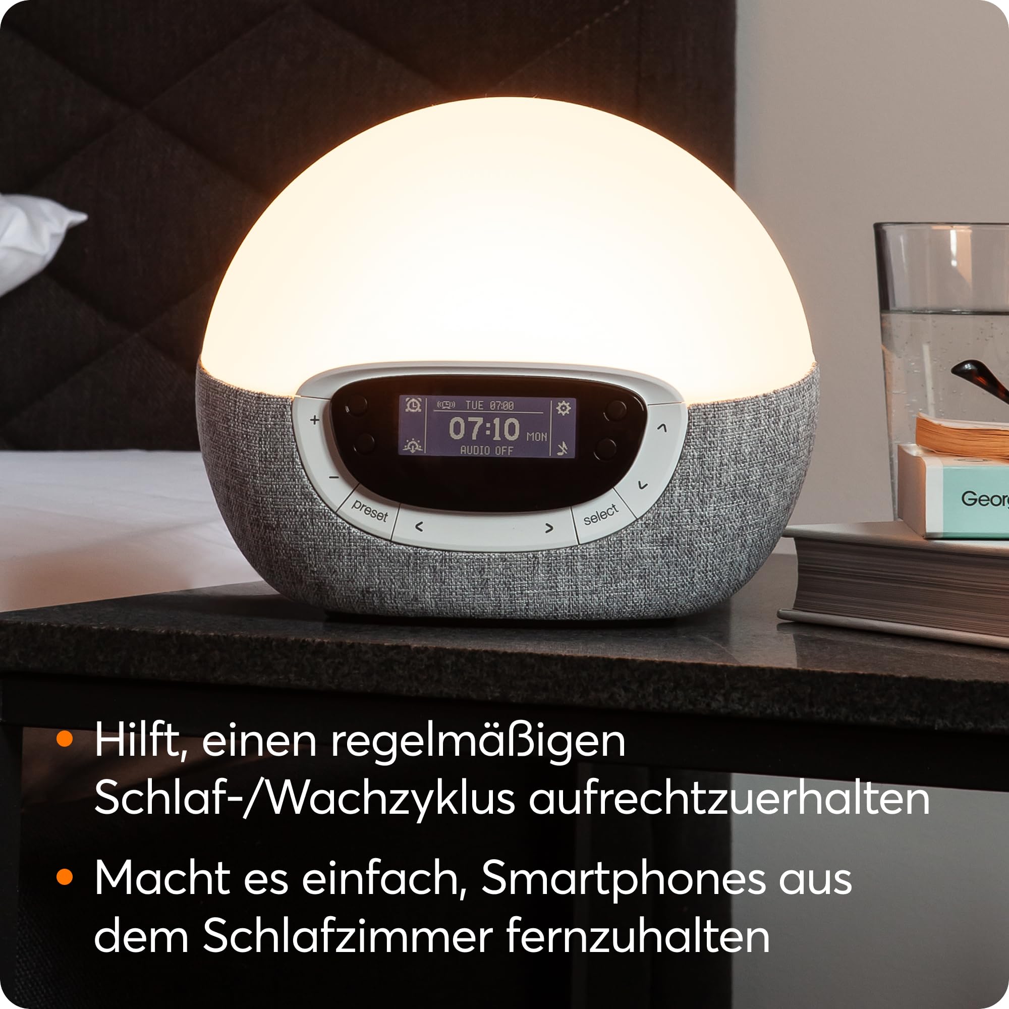 Lumie Bodyclock Shine 300 Lichtwecker mit Radio 15 Klängen Einschlafsonnenuntergang