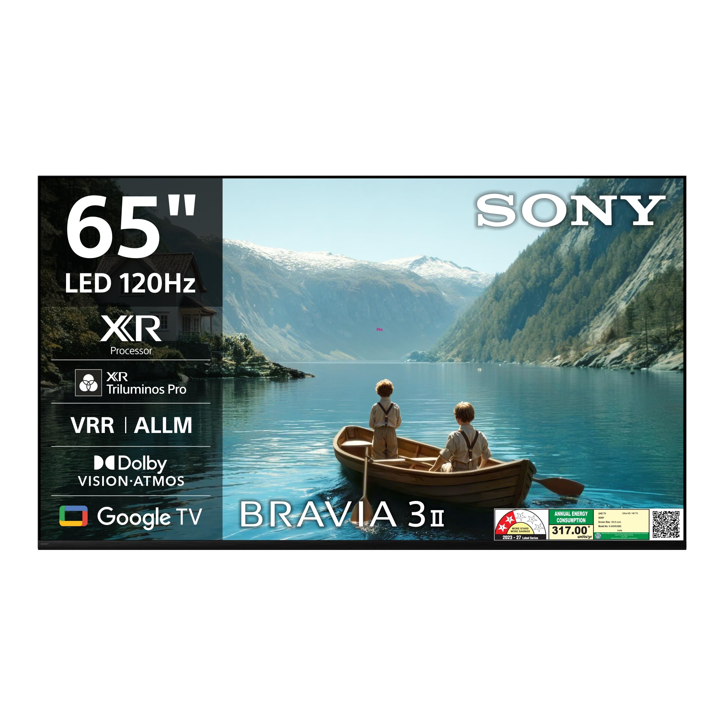 Sony 164 cm (65 inches) BRAVIA 3II Ultra HD Smart LED TV K-65XR35M2