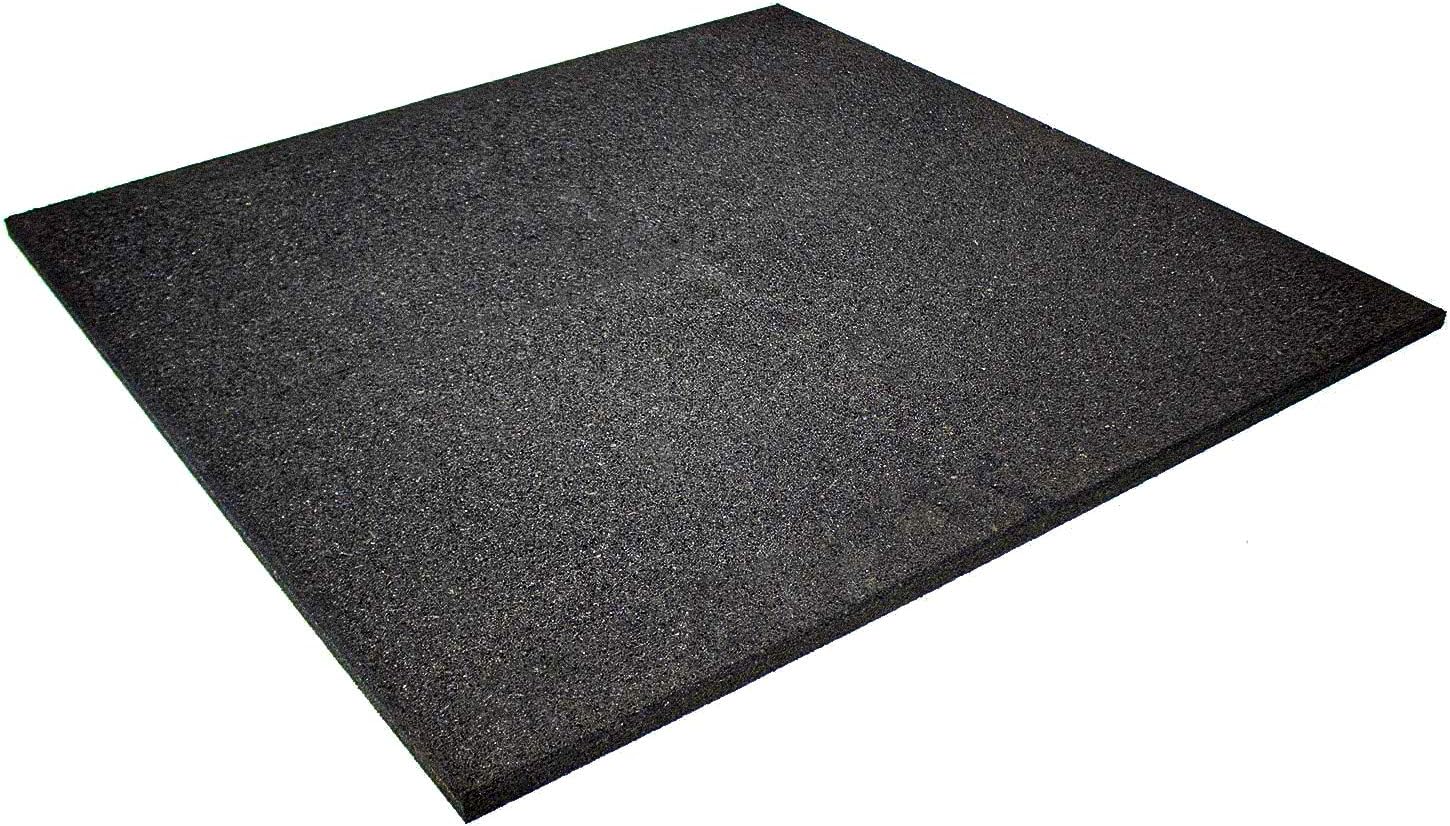 Powergym - Heavy Duty Commercial Rubber Gym Flooring Tiles 1m x 1m x 20mm Floor Matting - Commercial, Garage and home Fitness Cross Gym Fit Mats - floor protection and noise reduction -100% recycled