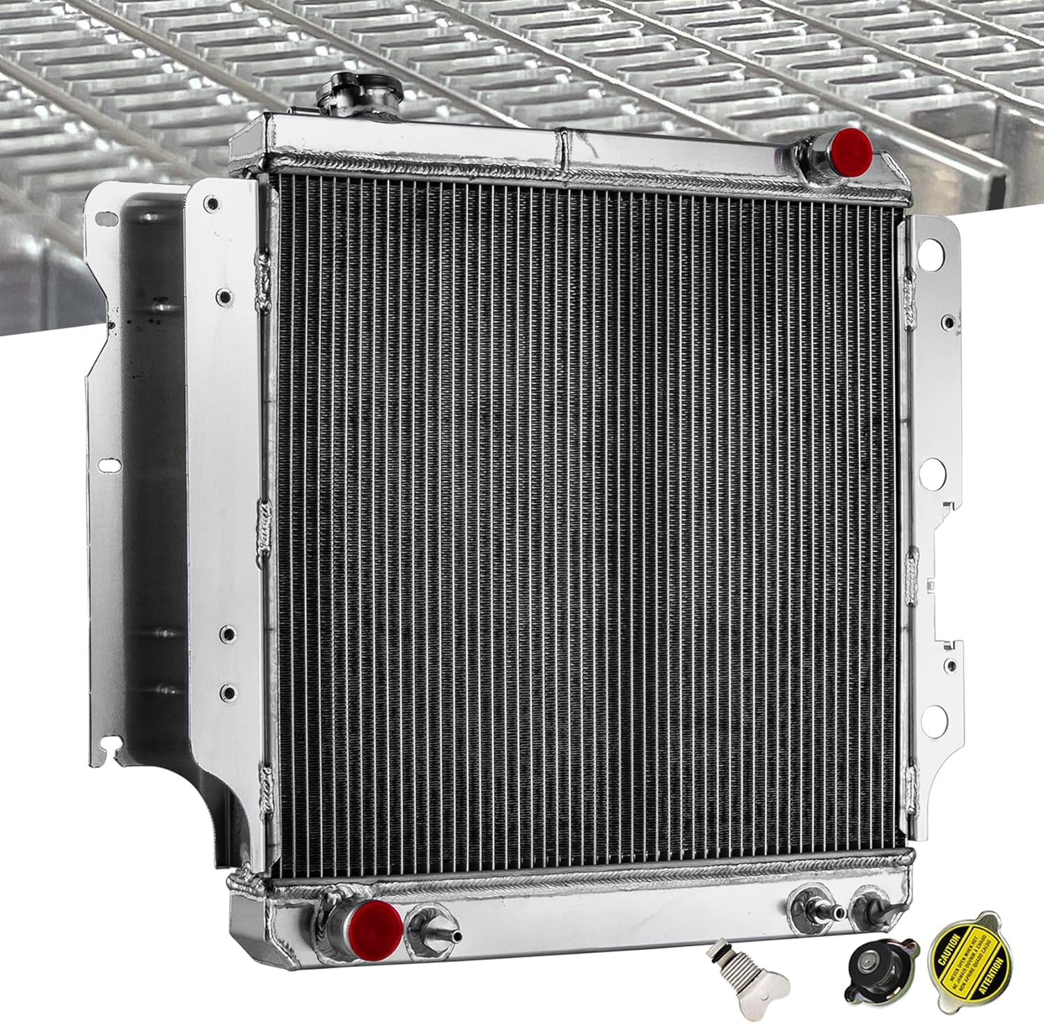 Jeep TJ 4.0 Aluminum Radiator Compatible with 1997-2006 Jeep TJ 2.4L 2.5L L4 4.0L, for Jeep Wrangler Radiator 1987-2006 2.5L 4.0L 4.2L Engine Radiator - Replaces OEM part numbers ‎1015 1507 2101 2760