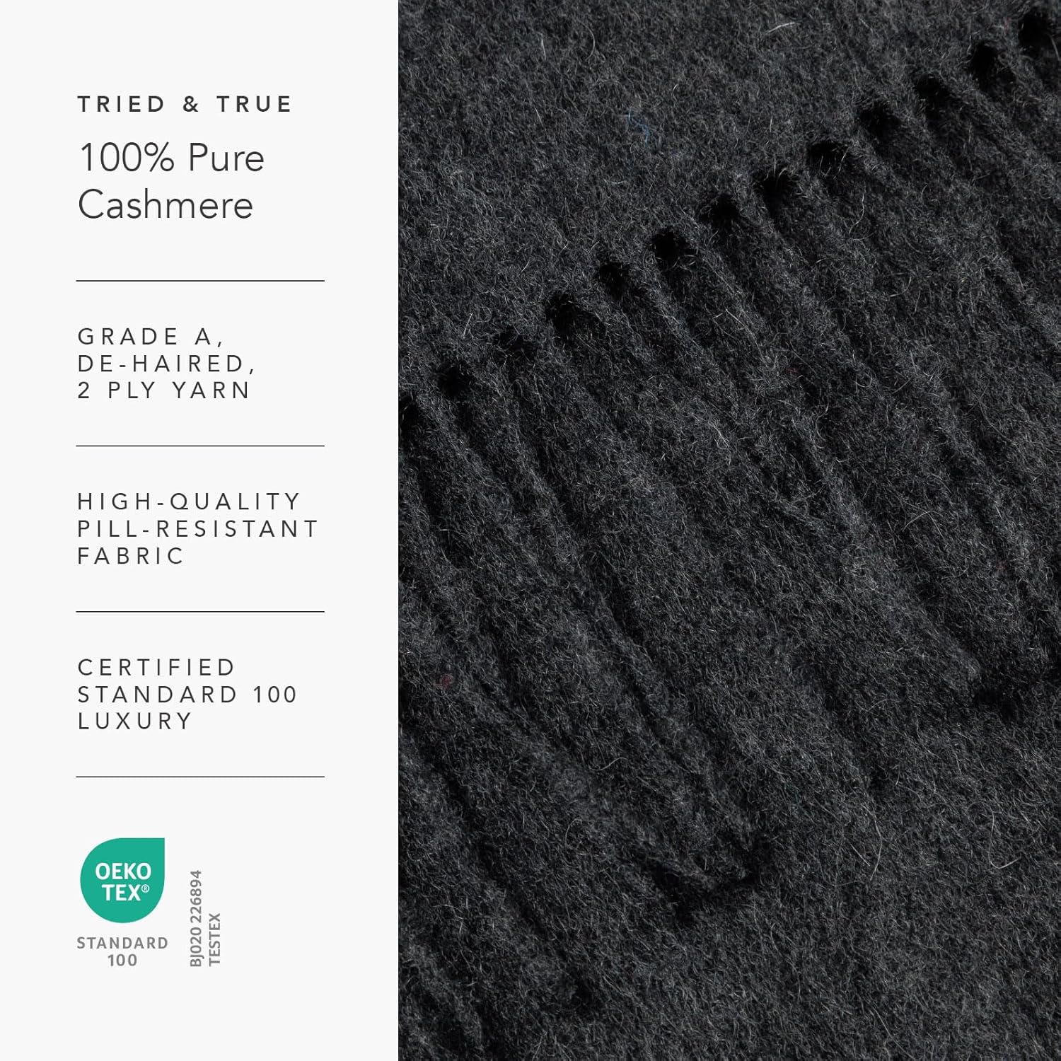 Fishers Finery Men's 100% Pure Cashmere Winter Scarf; 2-Ply Ultra Plush - Image 4