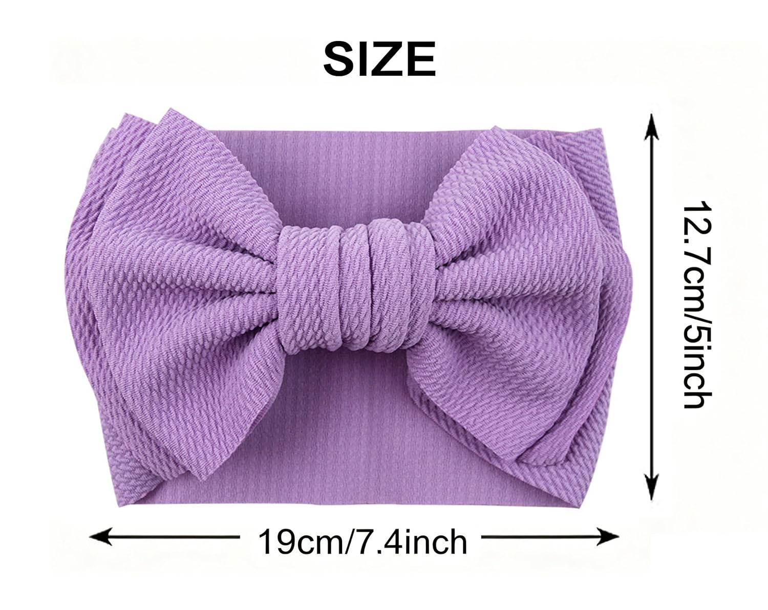 Bows for Baby Girls Headband, Newborn Bows Headbands Baby Hair Bows Hairbands Hair Accessories.(FD104-Purple Lavender)