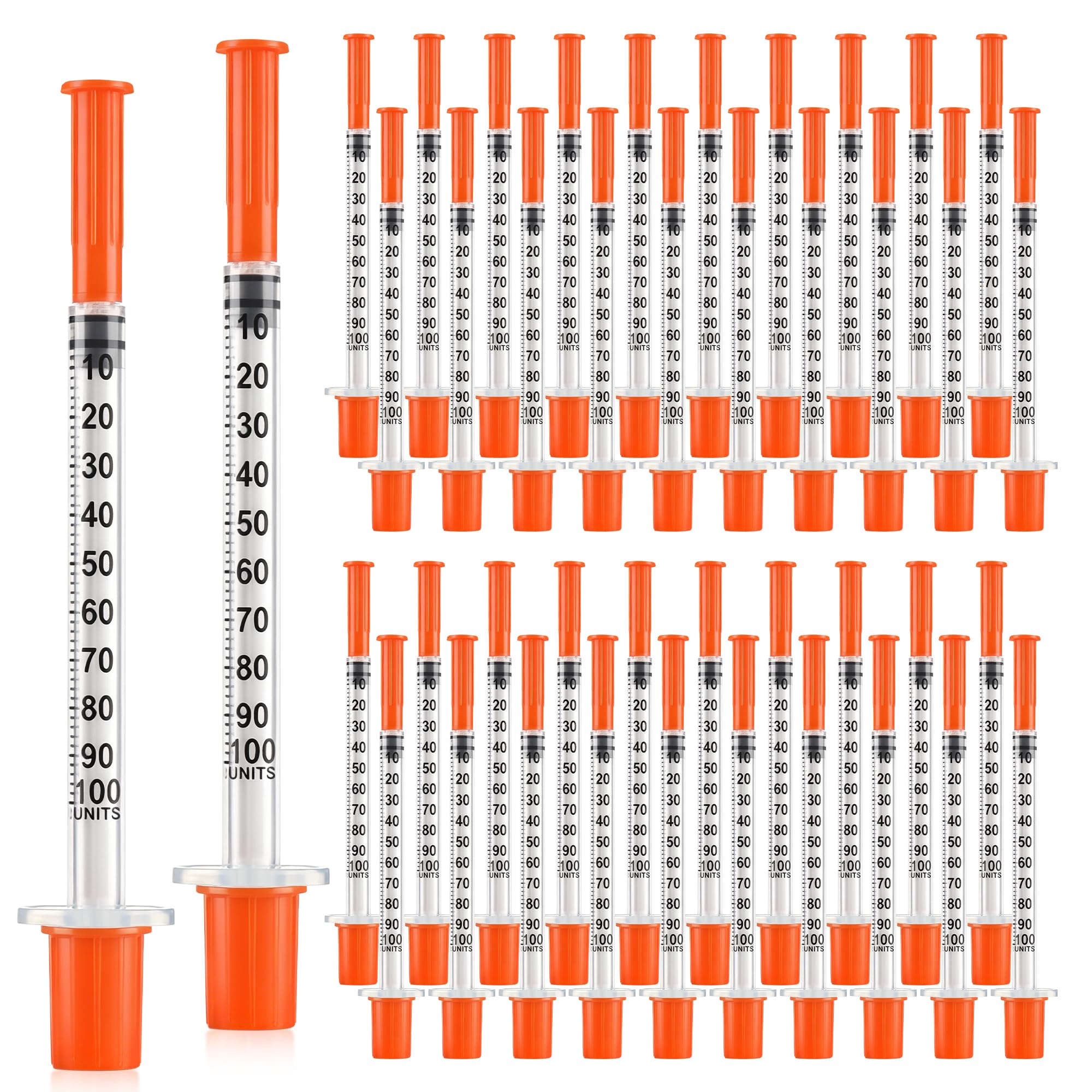 100 Stück 1ml 31G 8mm Plastiktube, Einzeln verpackt, Mehrzweck Messwerkzeuge für Laborzubehör, Flüssigkeitstrennung