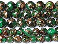 Vista 21 de 12MM 30 unidades de cuentas sueltas de jaspe obsidiana de copo de nieve marrón natural para hacer joyas, pulseras DIY