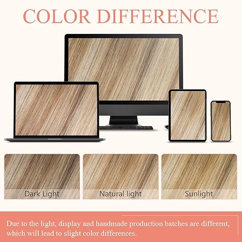 Miniatura 8 de Charites Extensiones de cabello humano con cinta, balayage, color marrón oscuro a castaño 20 piezas, extensiones de cabello humano real con doble