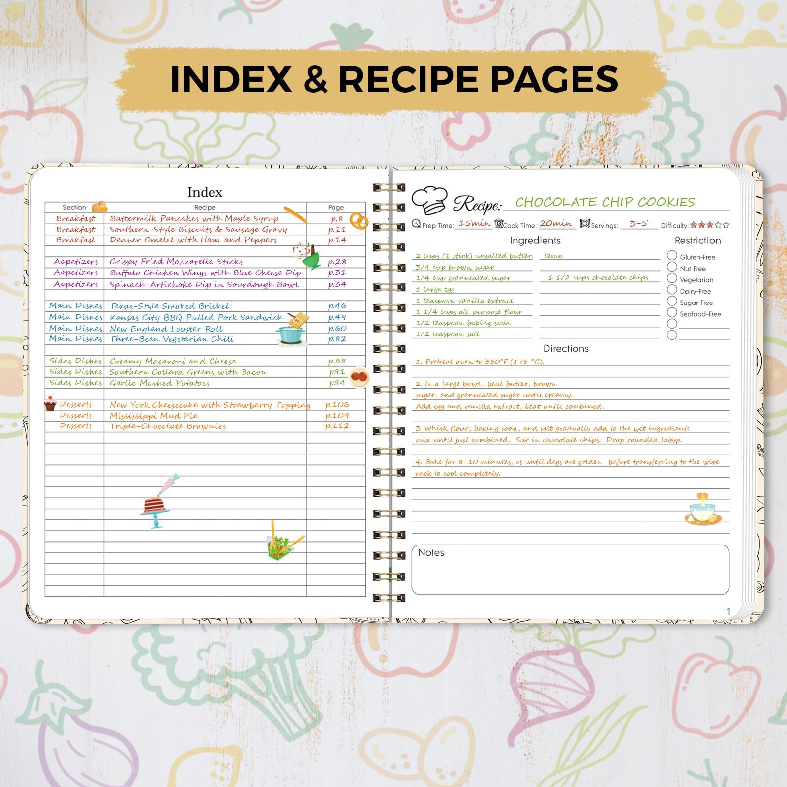 Blank Recipe Book - Create Your Own! -3
