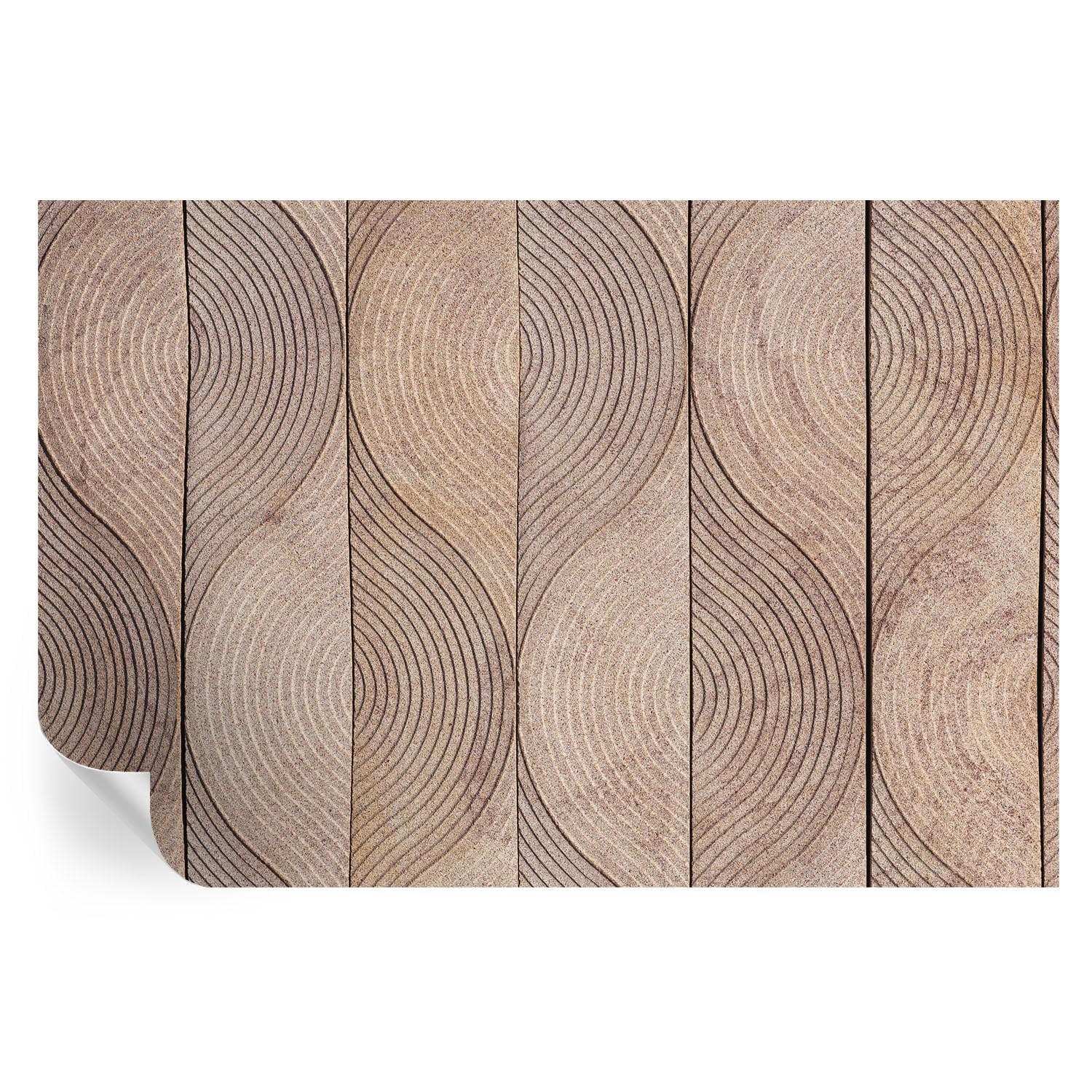 Cubiertas de vinilo premium con textura de ondas de madera de 104x70 cm para paredes elegantes