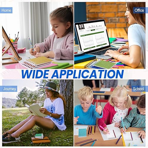 Miniatura 9 de Geyee Bloc de notas pequeño de prisma a granel, bloc de notas de bolsillo, mini cuadernos de Navidad con purpurina para niños, recuerdos de fiesta,