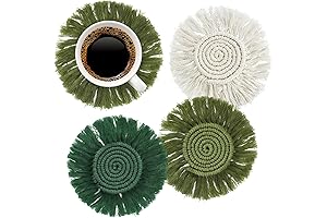 Whaline Sage Green Coasters: Embrace Boho Charm for Your Home Décor