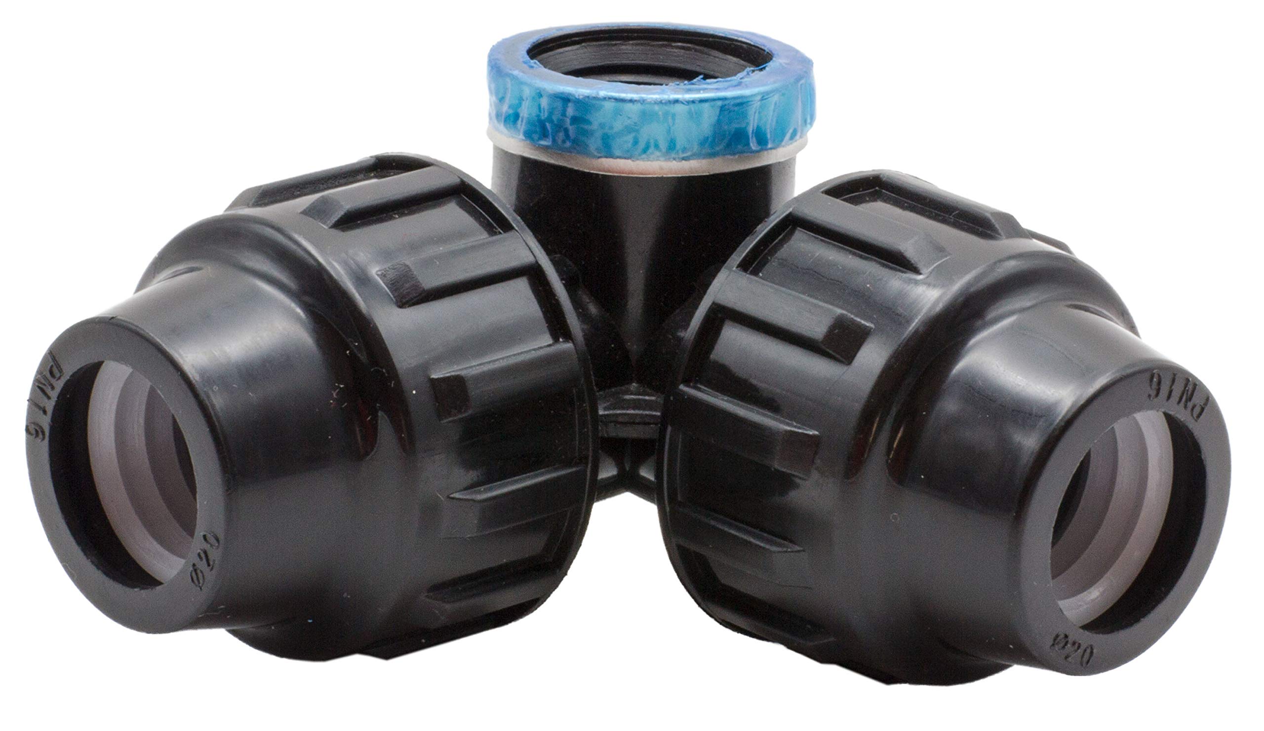 Riegolux 16767 Polypropylene Elbow 90º Thread Female 1/2 x 20-20 Corners, Multicoloured