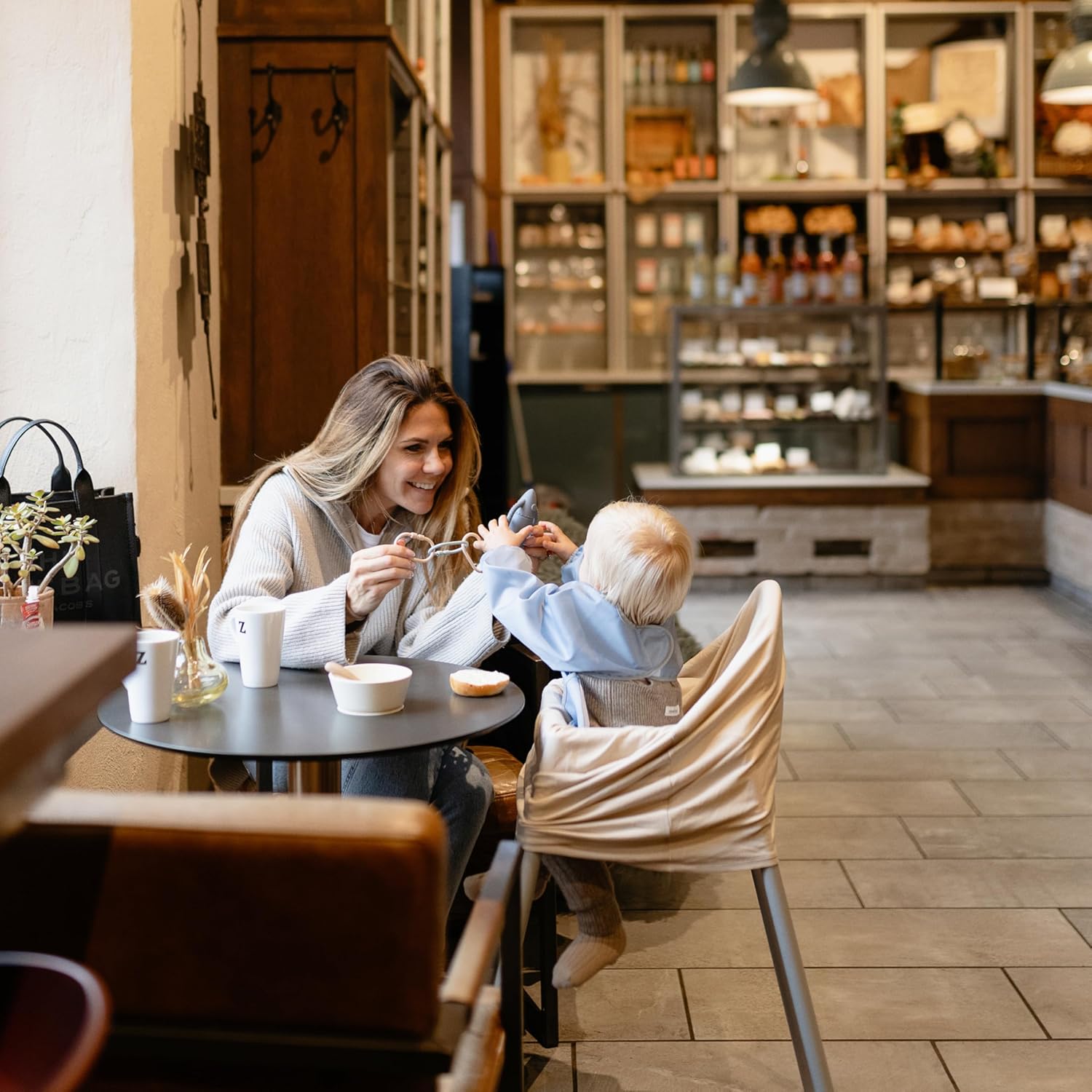 mushie Silicone Baby Rocket Rattle Teether Toy - Image 7