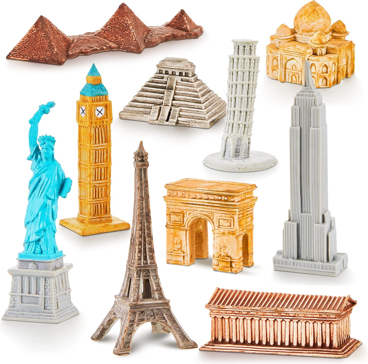 DEEKIN 20 Pcs Ancient Egypt Toys Mini Around The World City Miniatures