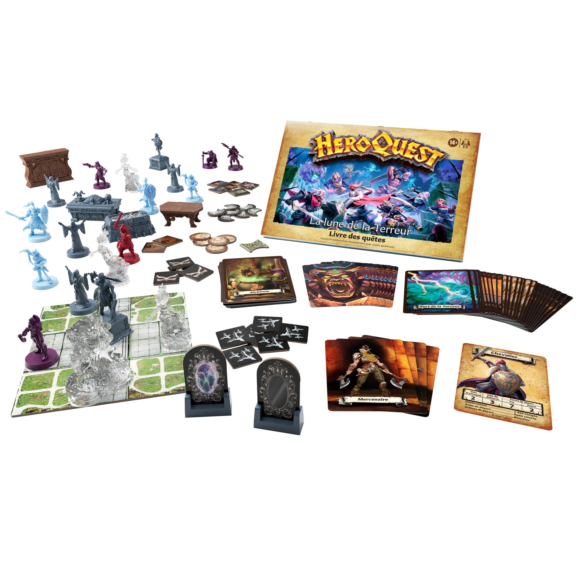 Avalon Hill HeroQuest, Paquete de misiones La Luna del Terror, Requiere Sistema de Juego HeroQuest, Juego de rol para 2 a 5 Jugadores, a Partir de 14 años, Verde, Azul y Blanco